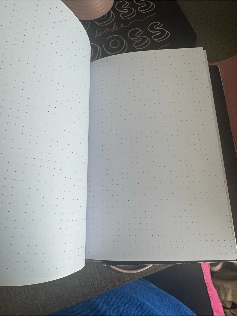 Soft Pink Happy Planner Folio Elegant Polka-Texture